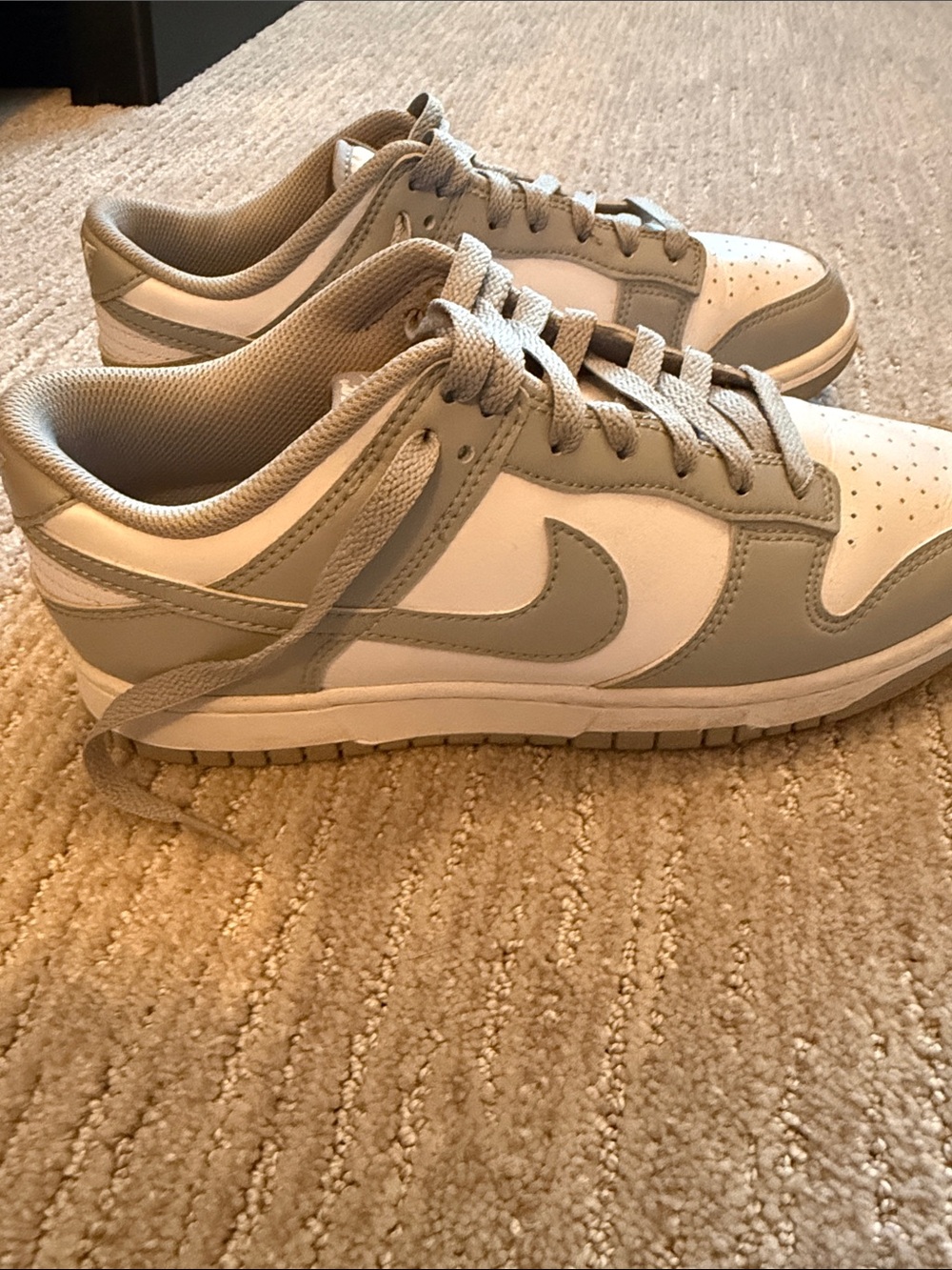 Nike Low-Top Sneakers (Dunks) in White and gray
